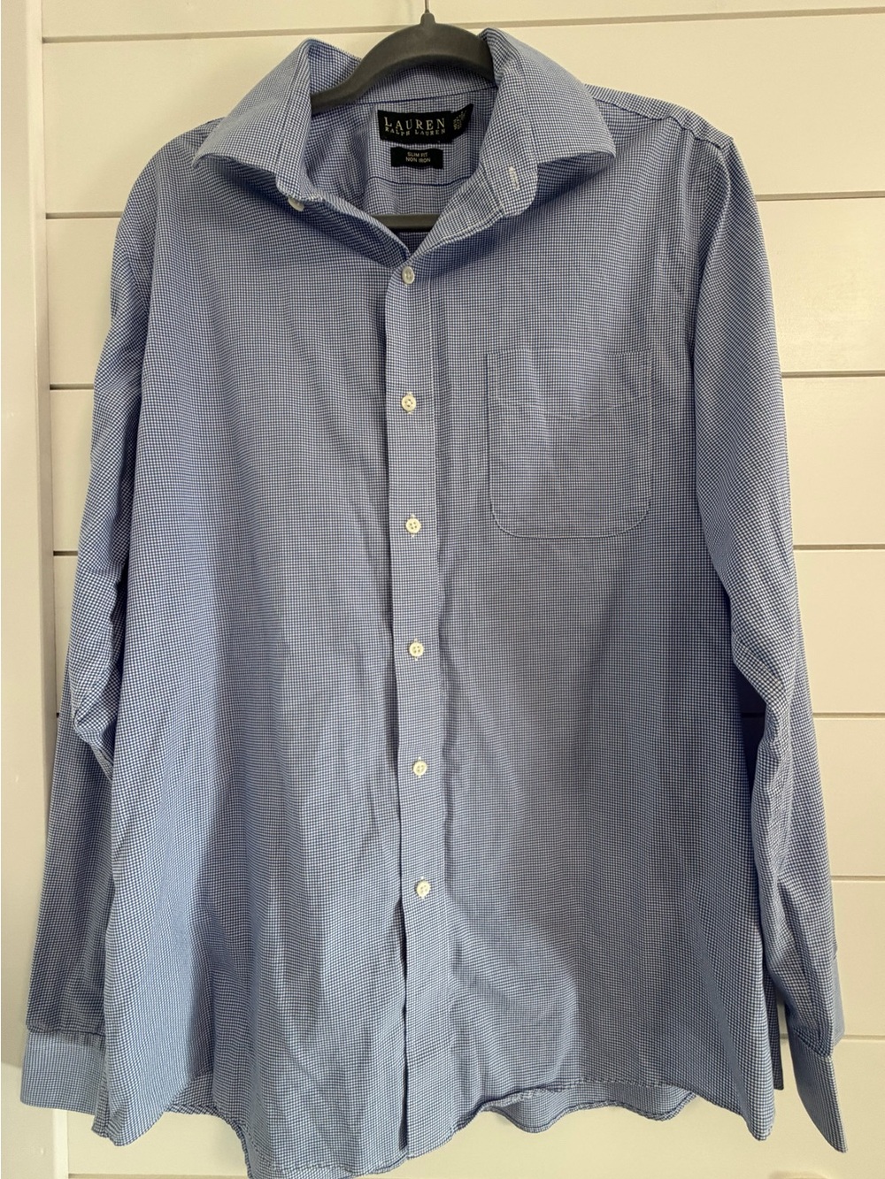 Ralph Lauren Light Blue Micro-Check Dress Shirt